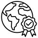 global-quality-assurance-icon-line-illustration-vector
